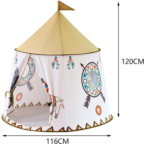 Livingandhome Children Girls Princess Indian Teepee Tent Playhouse 4 Livingandhome Children Girls Princess Indian Teepee Tent Playhouse - Image 2