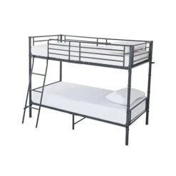 Torquay 3FT Single Metal Bunk Bed Frame In Silver (Frame Only) -Fatboy Sales Store 29016703 3