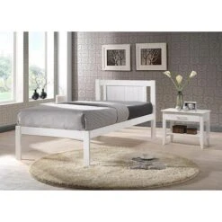 Glory Wooden Slatted Bed Frame In White (Frame Only) - 3FT Single -Fatboy Sales Store 29016714 4