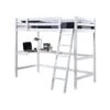 Wooden Study 3FT Bunk Bed Frame With Desk In White - Frame Only -Fatboy Sales Store 29016715 1