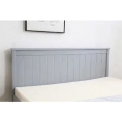 Wooden Double Grey With Oak Top Bed Frame With Mattress -Fatboy Sales Store 29063900 3