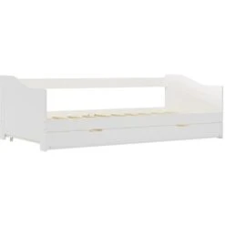 Pull-out Sofa Bed Frame White Pinewood 90x200 Cm -Fatboy Sales Store 29790639 3
