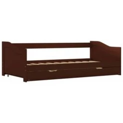 Pull-out Sofa Bed Frame Dark Brown Pinewood 90x200 Cm 10 Pull-out Sofa Bed Frame Dark Brown Pinewood 90x200 Cm -Fatboy Sales Store 29790666 4