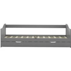 Pull-out Sofa Bed Frame Grey Pinewood 90x200 Cm -Fatboy Sales Store 29790710 4