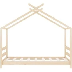 Kids Bed Frame Solid Pine Wood 70x140 Cm -Fatboy Sales Store 29800655 4