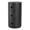 Kartell Componibili Recycled Storage Unit, 3 Modules, Matt Black