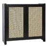 Lundia Classic Cabinet W/ Rattan Doors, 84 X 79 Cm, Black Lacquered -Fatboy Sales Store 2 Lundia 21 th