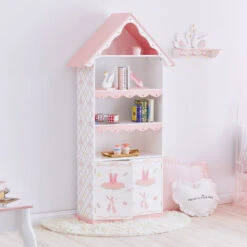 Kids Swan Lake Bookcase By Fantasy Fields Wooden Book Shelf Rack Tidy TD-12717A -Fatboy Sales Store 30951766 3