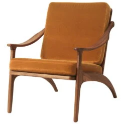 Warm Nordic Lean Back Lounge Chair, Teak - Amber