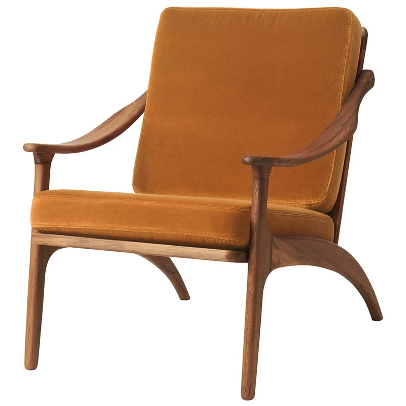 Warm Nordic Lean Back Lounge Chair, Teak - Amber 3 Warm Nordic Lean Back Lounge Chair, Teak - Amber
