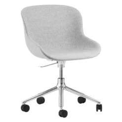Normann Copenhagen Hyg Chair With 5 Wheels, Swivel, Aluminium - Synergy 16