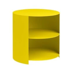 Hem Hide Side Table, Sulfur Yellow