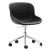 Normann Copenhagen Hyg Chair With 5 Wheels, Swivel, Aluminium - Black Leather Ultra -Fatboy Sales Store 340NormannCopenhagen
