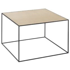 By Lassen Twin 49 Table Black, Oak/brass