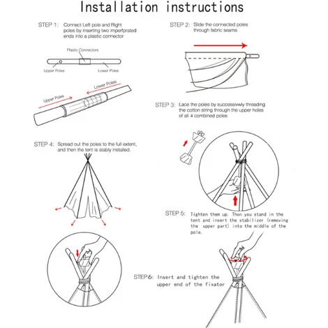 Play Tent Teepee Kids Play House Indoor Sleeping Multicolor 6 Play Tent Teepee Kids Play House Indoor Sleeping Multicolor - Image 4