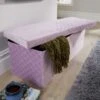 Extra Large Folding Ottoman Lilac Flat Velvet Diamond Pattern Fabric Storage -Fatboy Sales Store 36857671 1