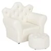 Kids Children Sofa Seat Armchair Lounger Couch Furniture With Footstool - White -Fatboy Sales Store 37853611 1