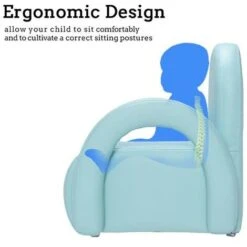 Children's Single Sofa Rainbow Section Sky Blue -Fatboy Sales Store 37853711 4