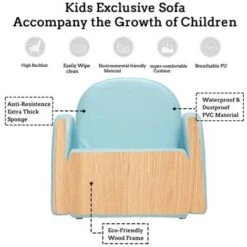 Children's Single Sofa Rainbow Section Sky Blue -Fatboy Sales Store 37853711 5