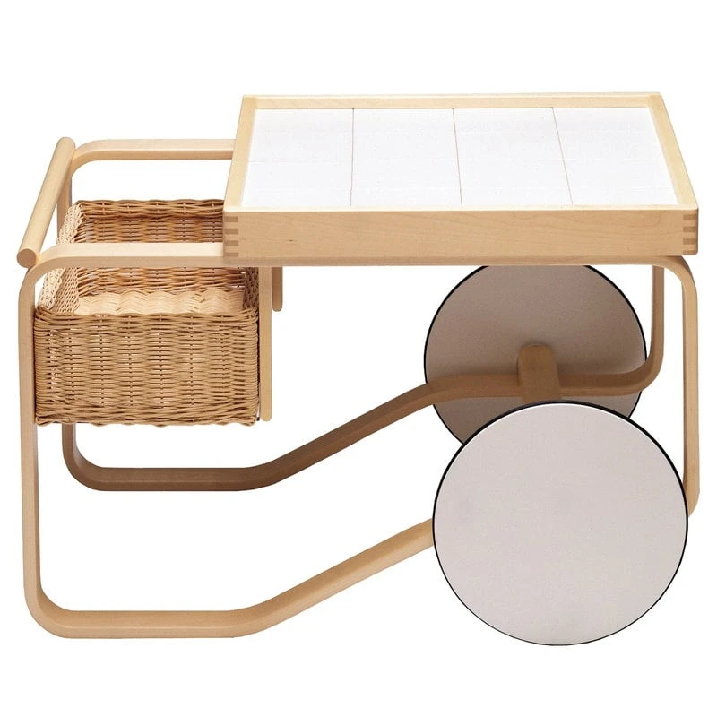 Artek Aalto Tea Trolley 900, White 3 Artek Aalto Tea Trolley 900, White