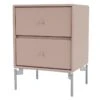 Montana Furniture Drift Nightstand, Matt Chrome Legs - 137 Mushroom -Fatboy Sales Store 3 Montana 21 th