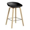 HAY About A Stool AAS32 Eco, 65 Cm, Lacquered Oak - Black -Fatboy Sales Store 405Hay AK