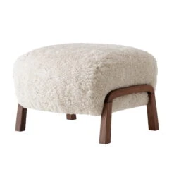 &Tradition Wulff ATD3 Pouf, Moonlight - Walnut