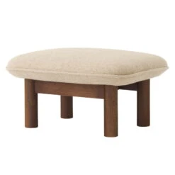 MENU Brasilia Ottoman, Dark Stained Oak - Bouclé 02