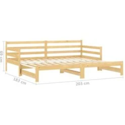 Pull-out Day Bed Solid Pinewood 2x VidaXL -Fatboy Sales Store 47747381 3