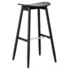 Massproductions Icha Bar Stool, 75 Cm, Black Stained Oak -Fatboy Sales Store 47Massproduction18 TH