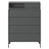 Montana Furniture Keep Chest Of Drawers, Black Legs - 04 Antracite -Fatboy Sales Store 47montana keep anthracite ma