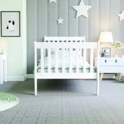 Orion 3ft Single Solid Wood Sleigh Bed, White, 190 X 90 Cm -Fatboy Sales Store 49193924 4