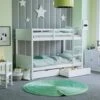 Gemini 3ft Single Wood Detachable Bunk Bed 2pc Underbed Drawers, White -Fatboy Sales Store 49193969 1