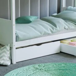 Gemini 3ft Single Wood Detachable Bunk Bed 2pc Underbed Drawers, White -Fatboy Sales Store 49193969 4