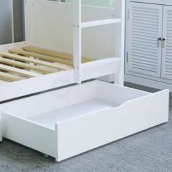 Gemini 3ft Single Wood Detachable Bunk Bed 2pc Underbed Drawers, White -Fatboy Sales Store 49193969 5