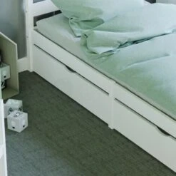 Libra 3ft Single Solid Wood Bed, 190 X 90 Cm & 2pc Underbed Drawers, White 10 Libra 3ft Single Solid Wood Bed, 190 X 90 Cm & 2pc Underbed Drawers, White -Fatboy Sales Store 49193970 4