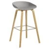 HAY About A Stool AAS32, 75 Cm, Lacquered Oak - Concrete Grey -Fatboy Sales Store 49Hay 21 TH
