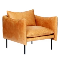 Fogia Tiki Armchair, Large, Black Steel - Cognac Leather