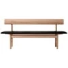 Fredericia Mogensen 3171 Bench, Oiled Oak - Black Leather -Fatboy Sales Store 4 Fredericia 21 TH