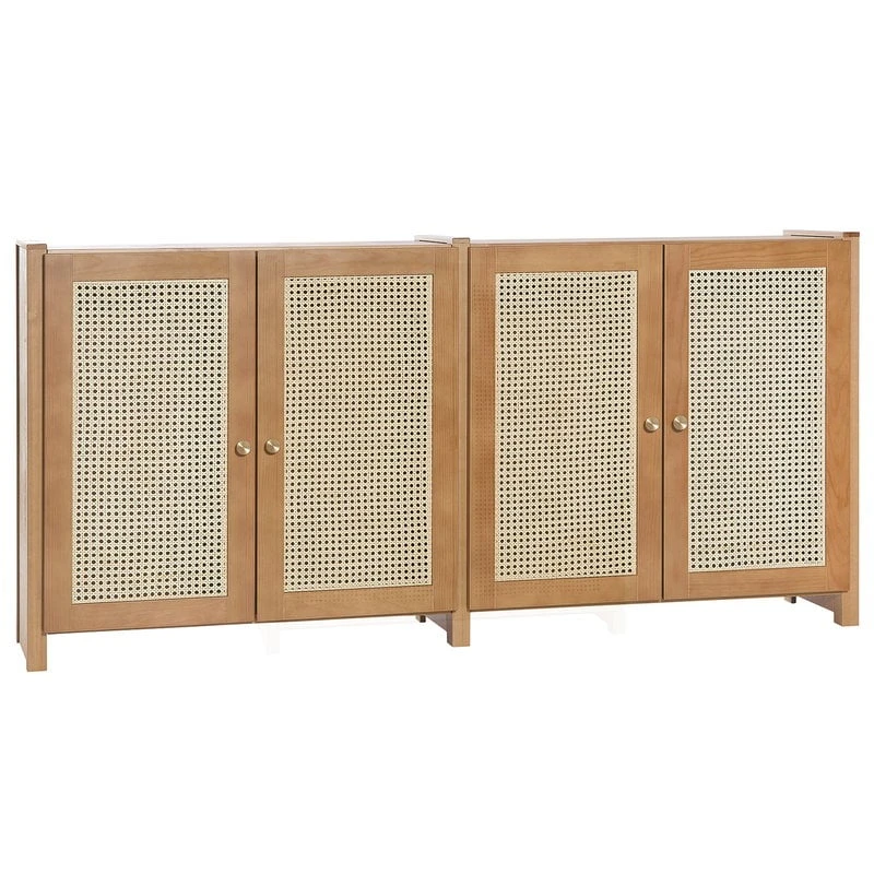 Lundia Classic Sideboard W/ Rattan Doors, Brown Lacquered 3 Lundia Classic Sideboard W/ Rattan Doors, Brown Lacquered