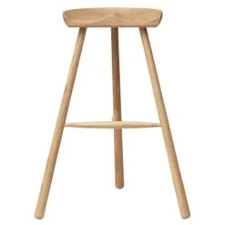 Form & Refine Shoemaker Chair No. 78 Bar Stool, White Oiled Oak