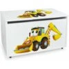 Large Wheeled Wooden Toy Box For With Stool Seat - Mr Digger -Fatboy Sales Store 51194654 1