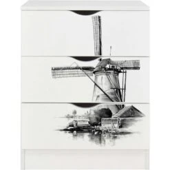 White Chest Of Drawers - ROMA - Windmill