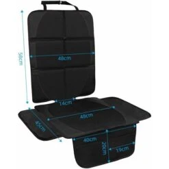 Waterproof Child Car Seat Protector Anti-Slip Vehicle Leather Seat Protectors With Organizer Pockets Easy To Clean -Fatboy Sales Store 51793810 5