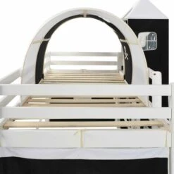 Topdeal Children's Loft Bed Frame With Slide & Ladder Pinewood 97x208 Cm VDTD23795 -Fatboy Sales Store 51867124 4