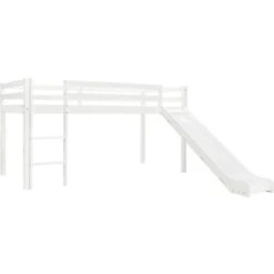 Topdeal Children's Loft Bed Frame With Slide & Ladder Pinewood 97x208 Cm VDTD23799