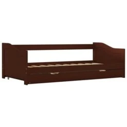 Topdeal Pull-out Sofa Bed Frame Dark Brown Pinewood 90x200 Cm VDTD24042 -Fatboy Sales Store 51867212 4