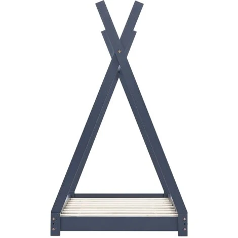 Topdeal Kids Bed Frame Grey Solid Pine Wood 80x160 Cm VDTD24216 6 Topdeal Kids Bed Frame Grey Solid Pine Wood 80x160 Cm VDTD24216 - Image 4