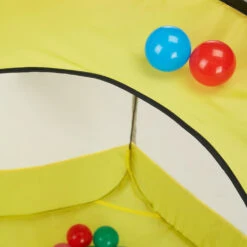 Relaxdays Ball Pit With 100 Balls For Kids, Pop Up Play Tent For Age 3 And Up, HWD: 70x85x100 Cm, Hexagonal, Red-Yellow -Fatboy Sales Store 52223311 5