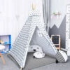Kids Teepee Tent With Floor Mat Cotton Canvas Indian Indoor Outdoor Play House 1 Kids Teepee Tent With Floor Mat Cotton Canvas Indian Indoor Outdoor Play House -Fatboy Sales Store 52542100 1